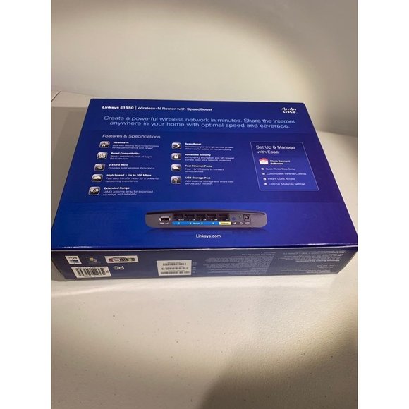 New Cisco Linksys E1550 4 Port Wireless-N Router w/ Speedboost - Picture 2 of 2